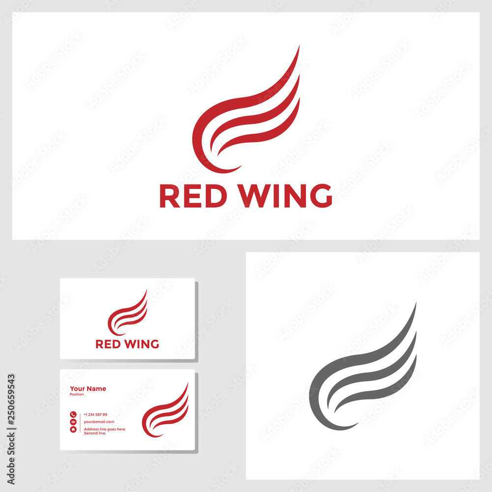 Obraz premium Wing icon design template vector illustration