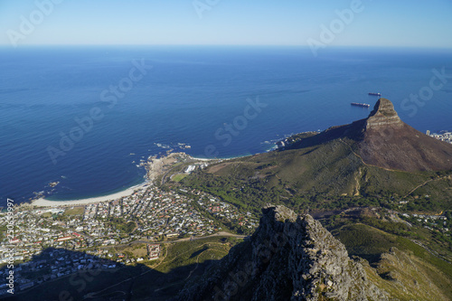 A breathtakingly beautiful bird's eye view from the peak of Table Mountain overlooking Cape Town City.
