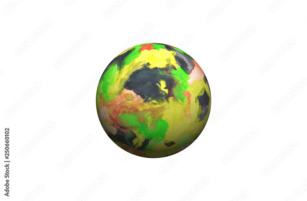 Fototapeta premium colorful globe isolated on white background