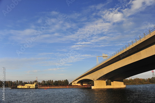 danube bridge in traismauer, austria photo