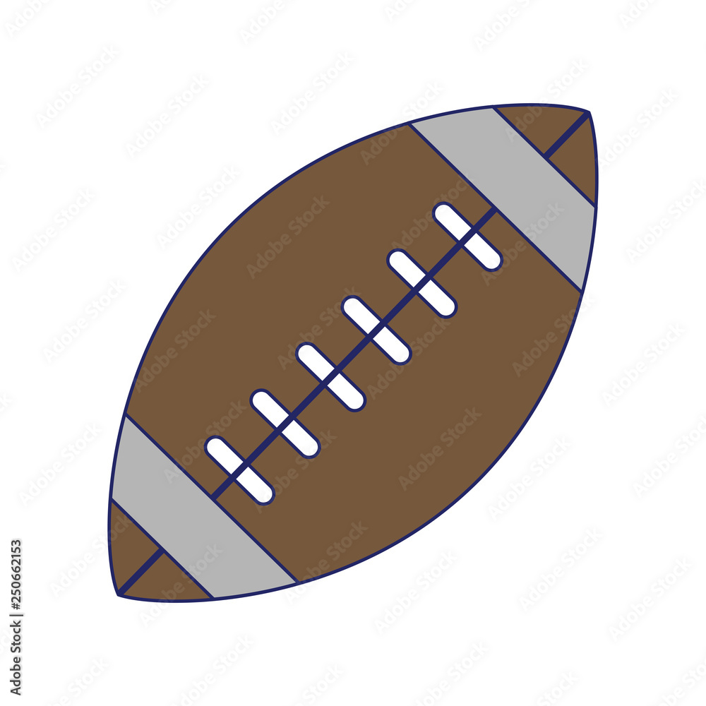 American football ball symbol blue lines American football ball symbol blue lines