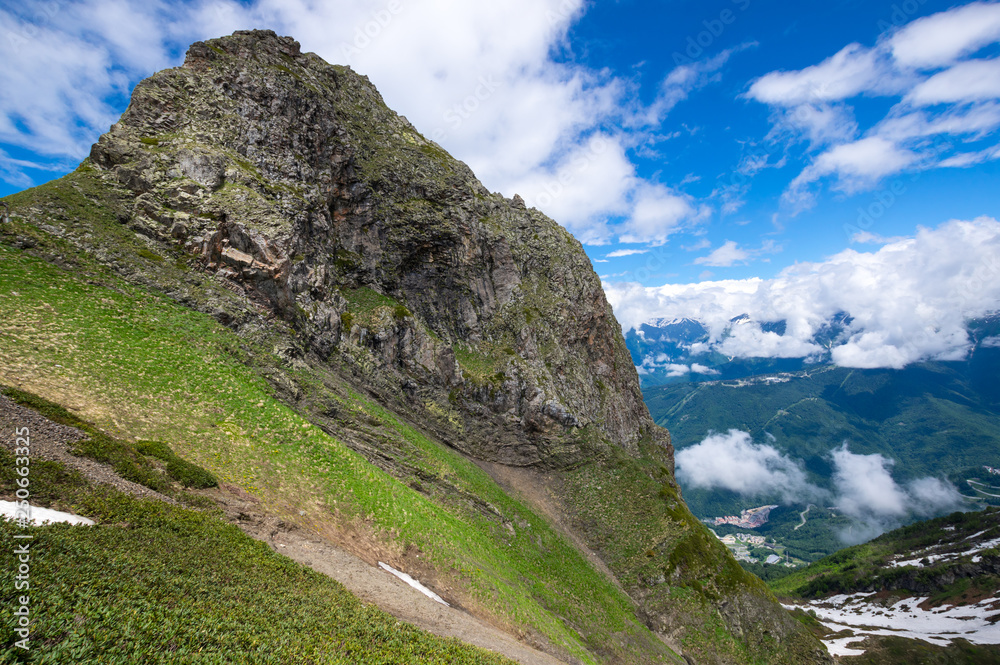 View of Caucasian mountains