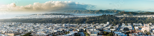 Panoramic View of San Francisco from Golden Gate Heights.