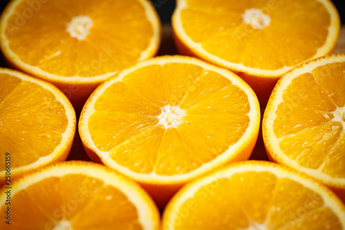 cut orange closeup
