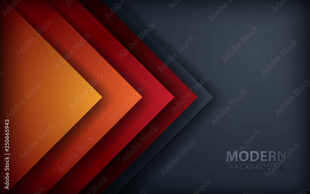 Red overlap layers background on dark gray design modern overlap dimension vector. Red overlap layers background on dark gray design modern overlap dimension vector.