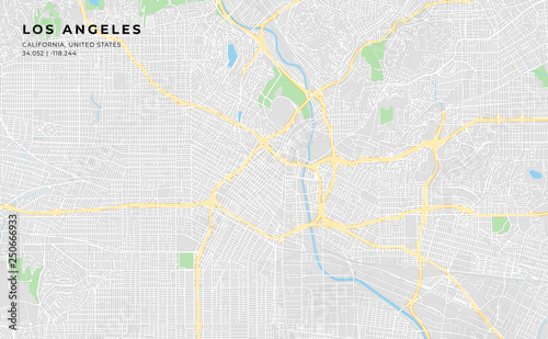 Printable street map of Los Angeles  California