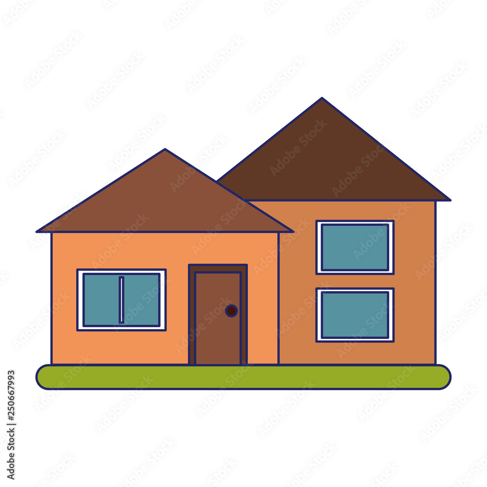 Real estate house blue lines