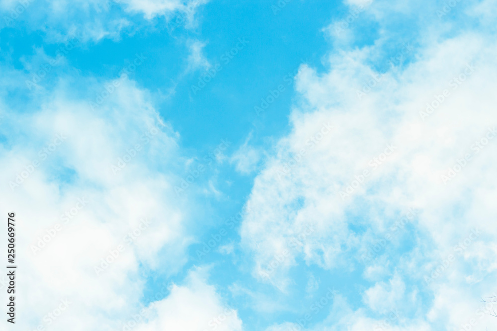 Beautiful blue sky with clouds. Copy space. Place for text and design Beautiful blue sky with clouds. Copy space. Place for text and design