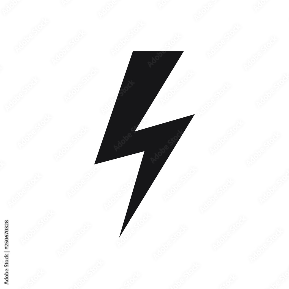 Lightning icon, energy icon Lightning icon, energy icon