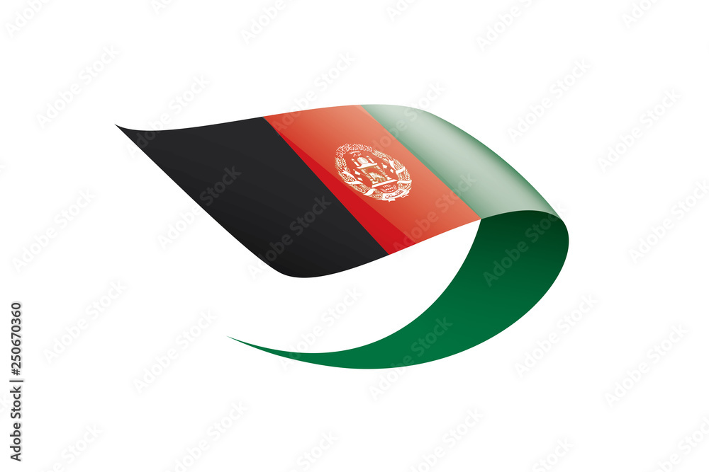 Afghanistan flag, vector illustration on a white background Afghanistan flag, vector illustration on a white background
