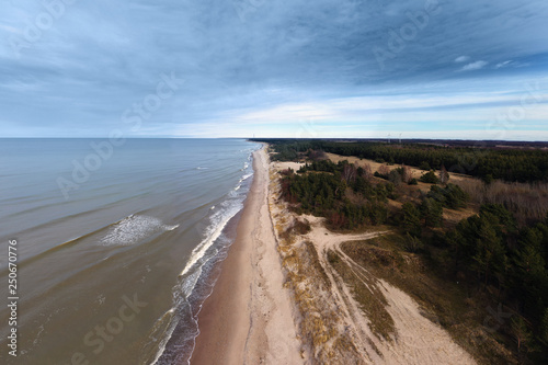 Baltic sea coast at Liepaja  Latvia.