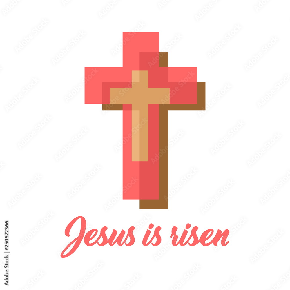 Fototapeta premium Cross of Jesus Christ. Easter illustration.