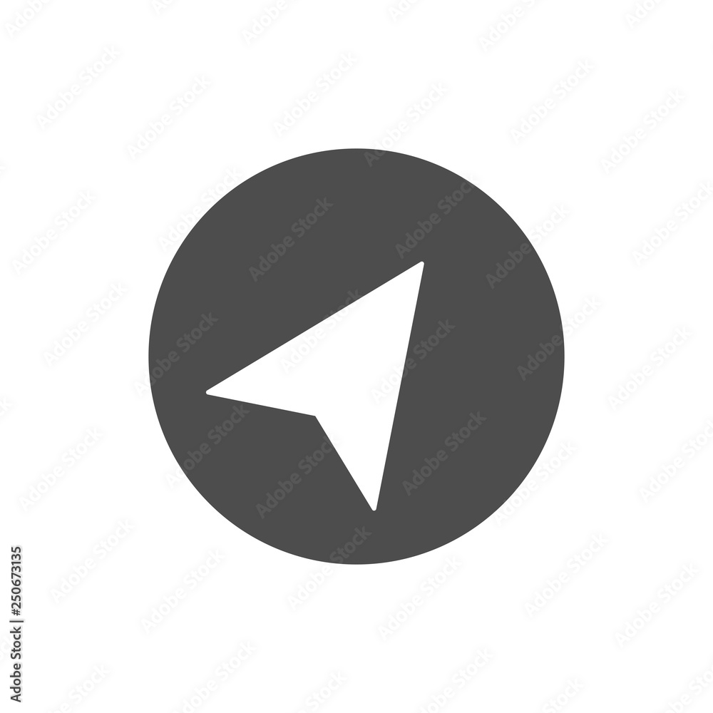 Compass, navigation icon. Vector illustration, flat design. Compass, navigation icon. Vector illustration, flat design.