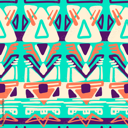 Abstract Ikat and boho style handcraft fabric pattern. Traditional Ethnic design for clothing and textile background, carpet or wallpaper