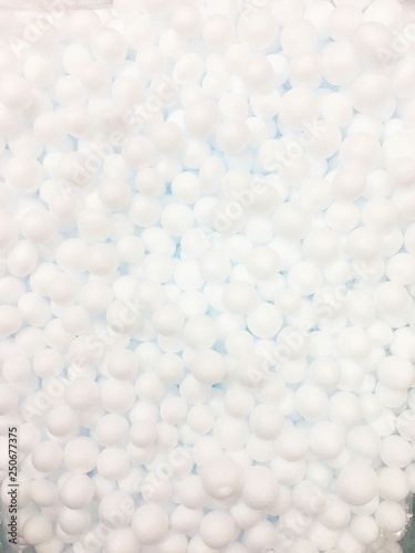 Foam beads for white background