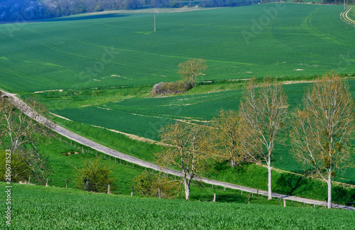 Chateau sur Epte, France - april 3 2017 : picturesque village in spring photo