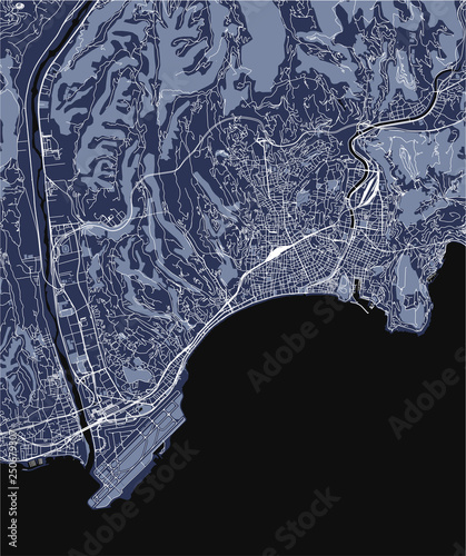 map of the city of Nice, France