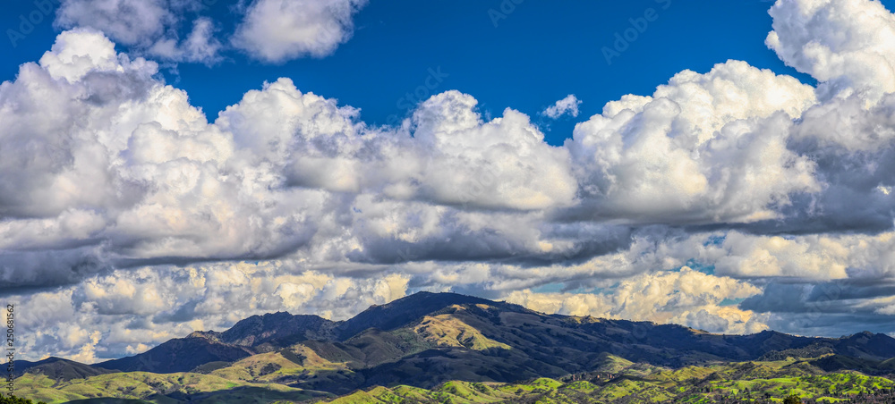 Mt. Diablo panorama with clouds