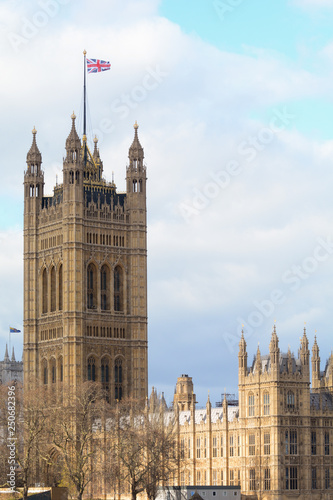Palace of Westminster and Parliament buildings. Popular London tourist attraction