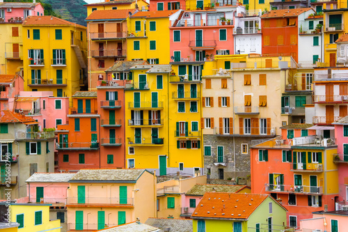 Colorful Village in the Cinque Terre, Italy © Vo