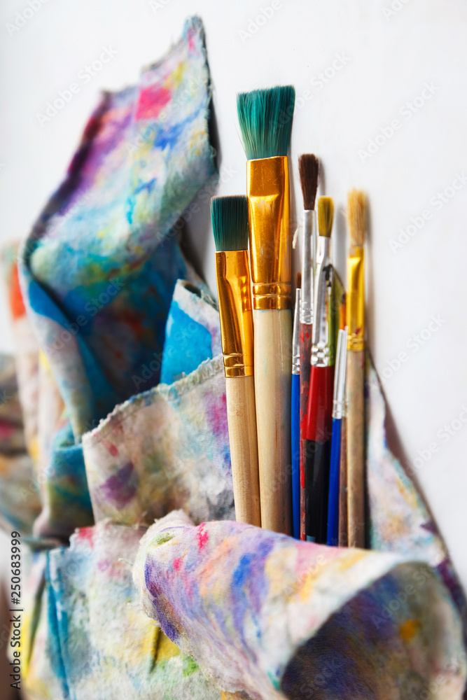 Fototapeta premium A set of paint brushes.