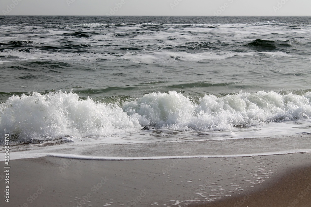 Fototapeta premium beautiful sea view with strong sea waves