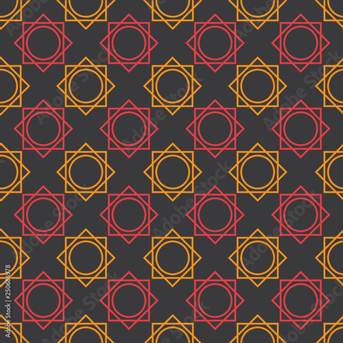 vector illustration seamless pattern geometric design with black background