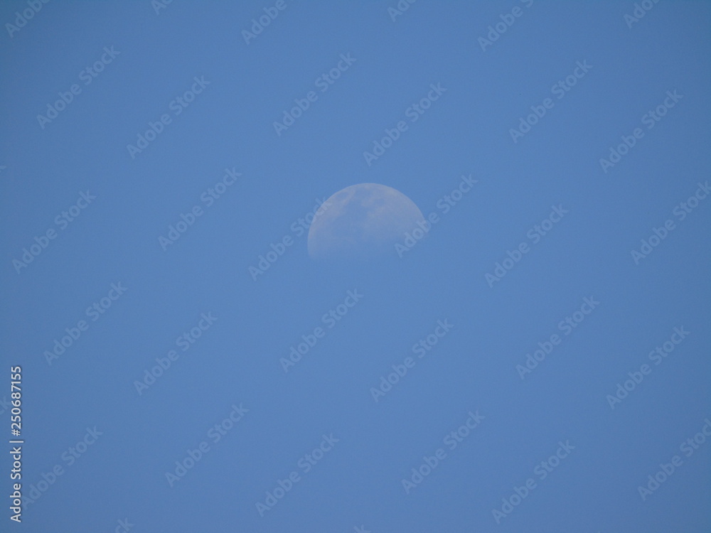 The moon during the day. The moon during the day.