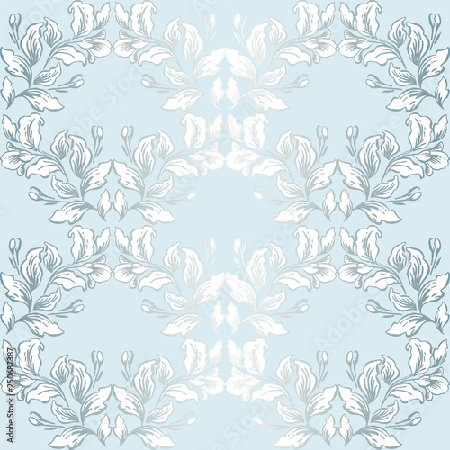 Vintage baroque pattern seamless vector in classic flower graphic style background for backdrop  template  cover page design  fabric textile. Fashionable background modern seamless pattern.Damask. 