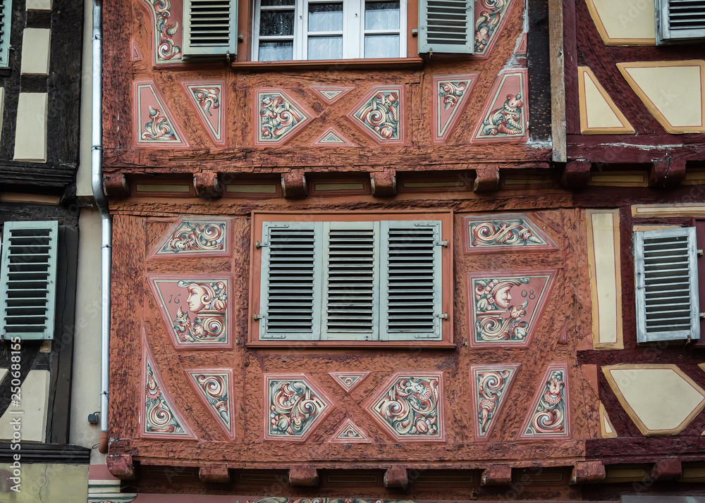 Obraz premium Very Old Half-Timbered House, Alsace, France