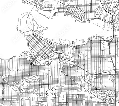 map of the city of Vancouver , Canada