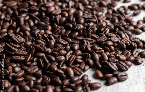 Coffee beans freshly roasted