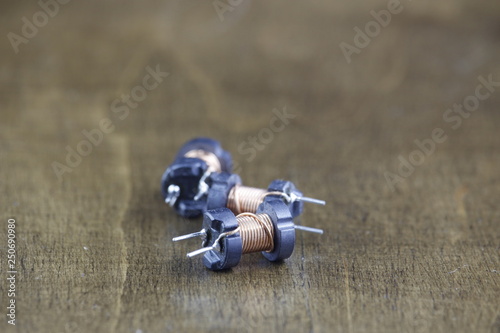 Photos Electronic components:  ferrite choke coil