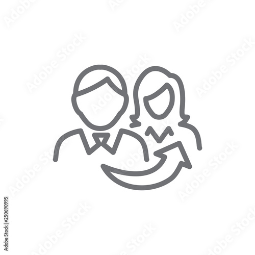Referral Job Reference Icon  with recommendations, performance review, etc ideas