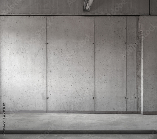 Concrete Wall with Floor podium Interior Room Background