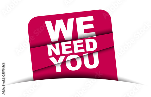 red vector banner we need you