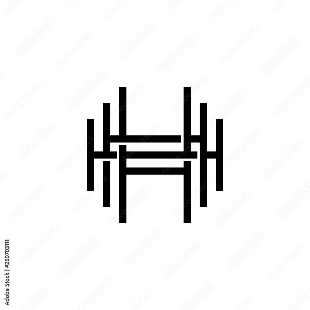 triple h monogram hhh letter hipster lettermark logo for branding or t shirt design triple h monogram hhh letter hipster lettermark logo for branding or t shirt design