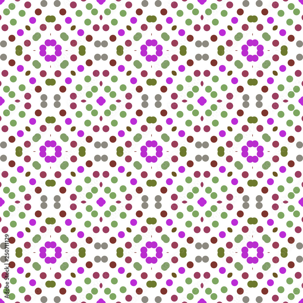 Seamless abstract pattern background with a variety of colored circles.