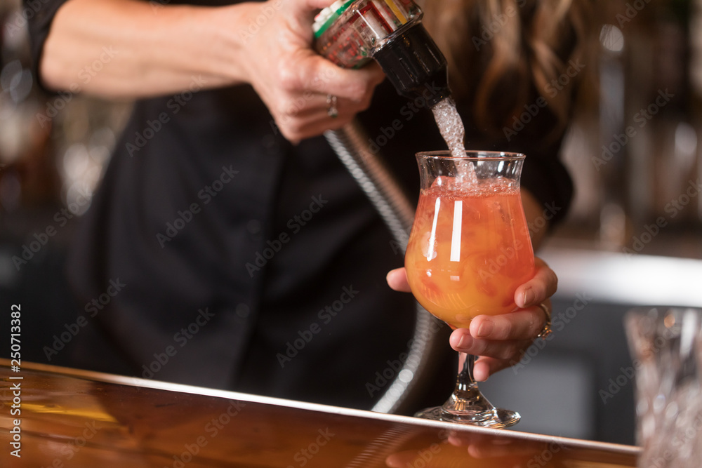 Bartender Pouring Cocktail