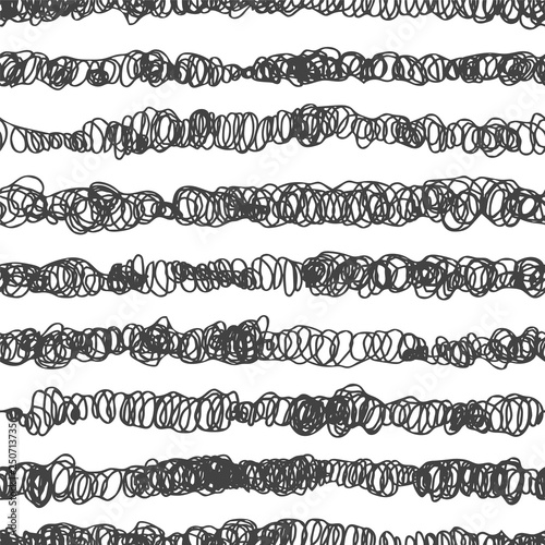 Seamless pattern of flat squiggles