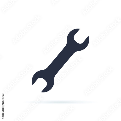 Repair icon. Wrench icon. Settings icon isolated. Vector solid icon isolated on white background. Settings symbol.