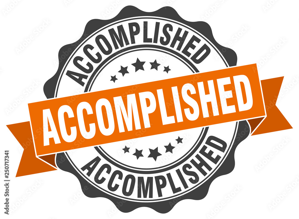 Fototapeta premium accomplished stamp. sign. seal