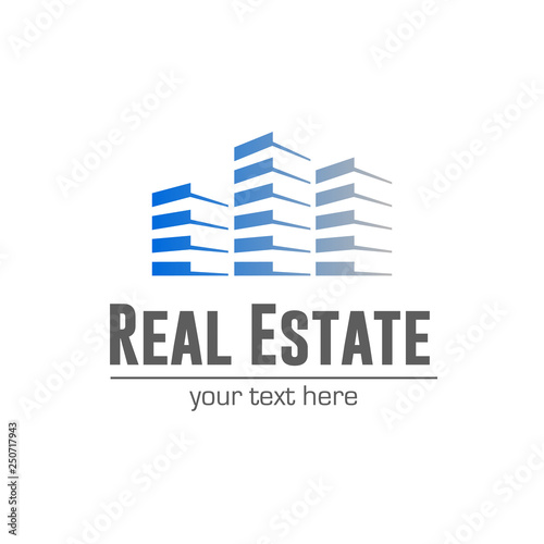 Logo template real estate. Clean, modern and elegant style design