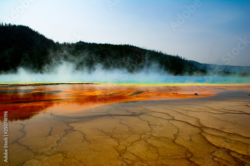 Yellowstone Geyser Pool and Natural Bacteria