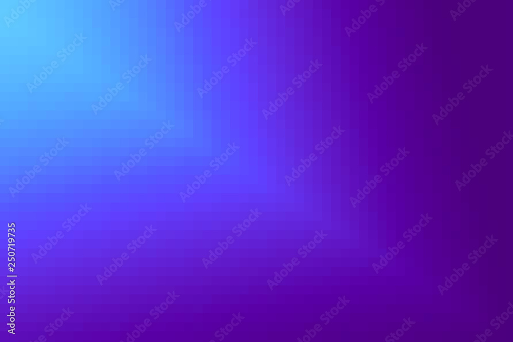 Abstract violet and cyan diagonal gradient background. Texture with pixel square blocks. Mosaic pattern Abstract violet and cyan diagonal gradient background. Texture with pixel square blocks. Mosaic pattern