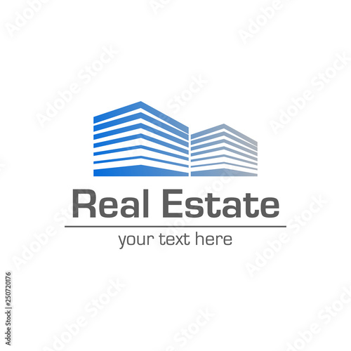 Logo template real estate. Clean, modern and elegant style design