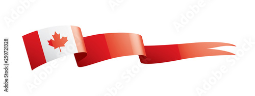 Canada flag, vector illustration on a white background