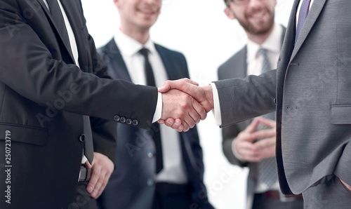 successful business partners shaking hands © ASDF