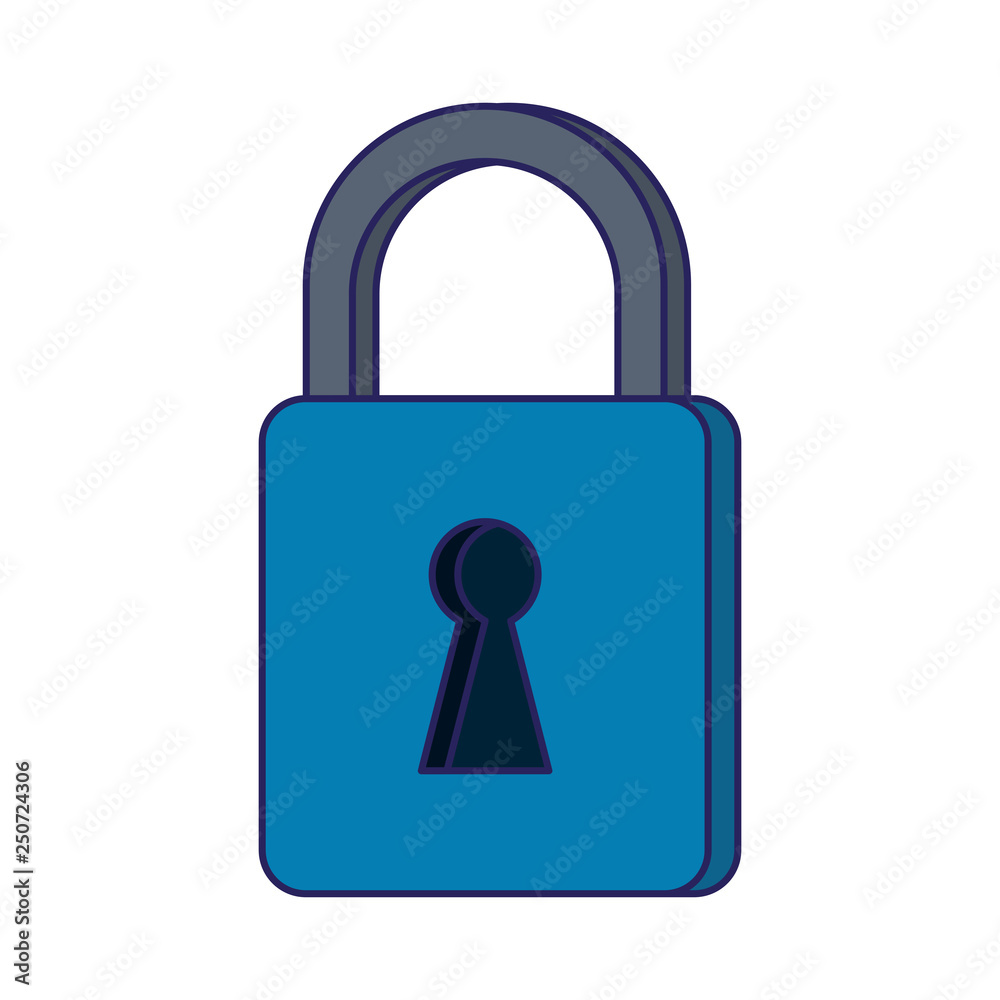 padlock security system symbol blue lines padlock security system symbol blue lines