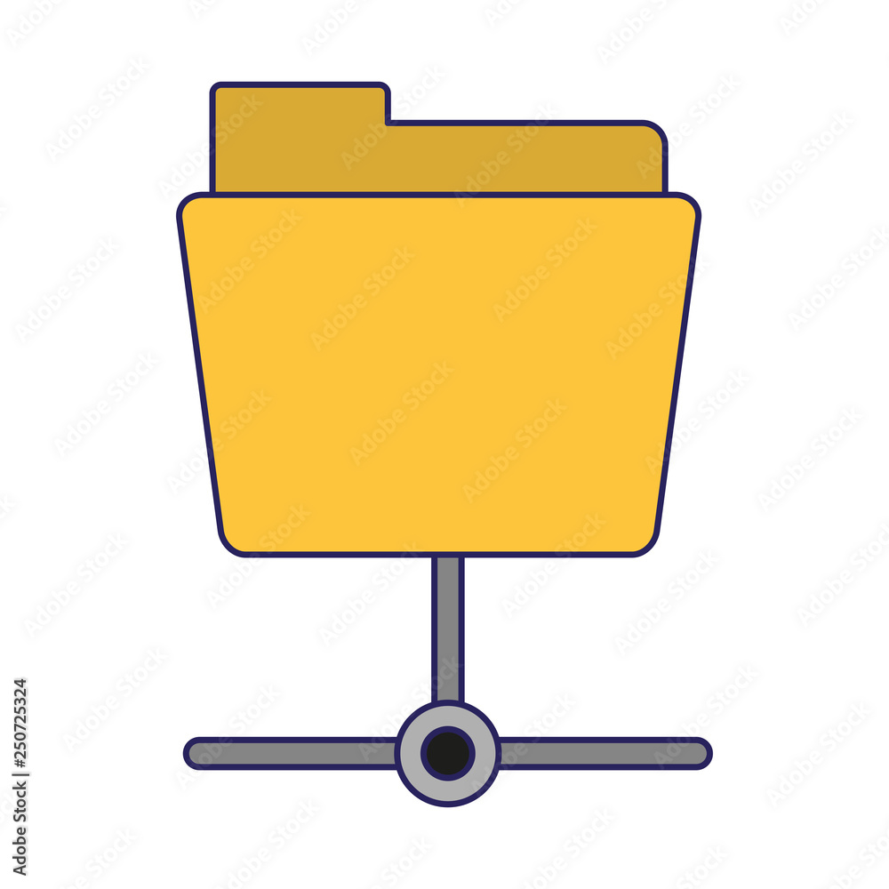 Folder database symbol blue lines Folder database symbol blue lines